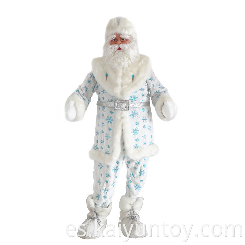 White Santa Christmas Tree Ornament